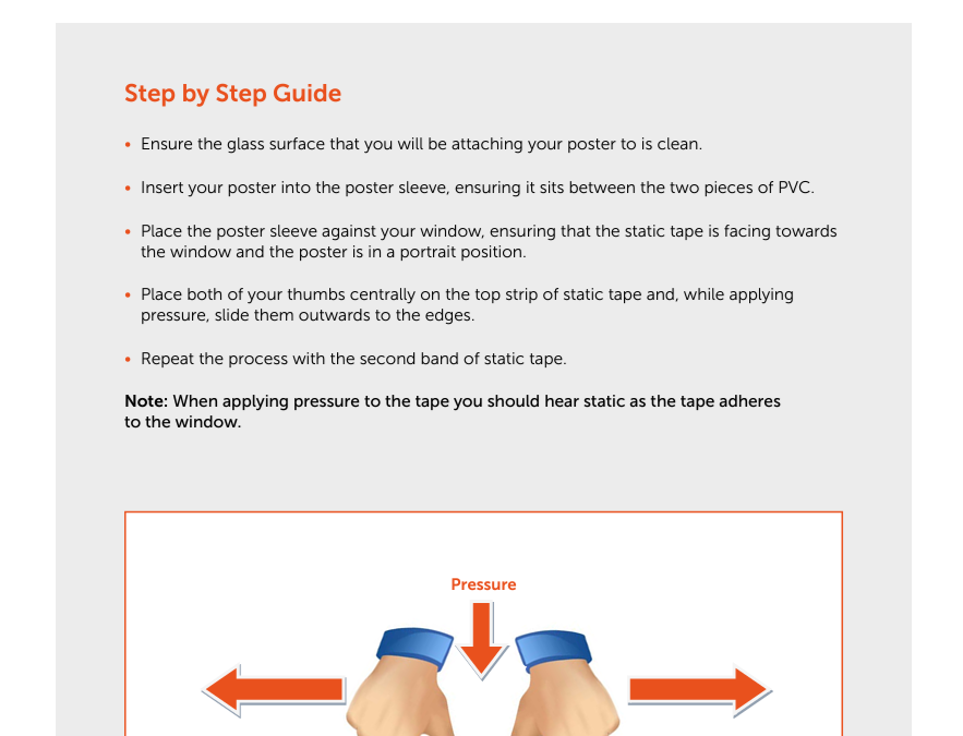 Self-Cling Window Poster Displays